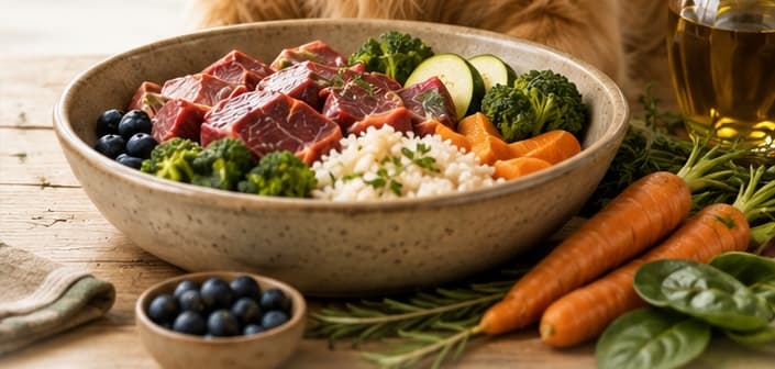 Gamelle de ration ménagère prête à servir